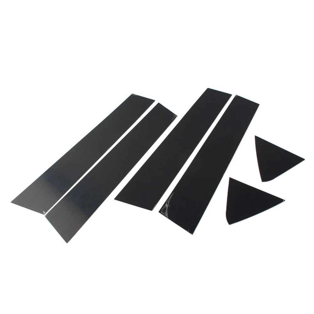 6 Pcs Car Window Pillar Posts Door Trim Bright Black For Dodge Charger 2006-2010