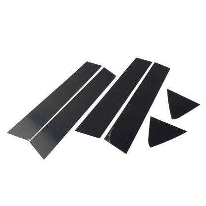 6 Pcs Car Window Pillar Posts Door Trim Bright Black For Dodge Charger 2006-2010