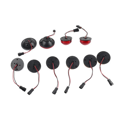 10Pcs Upgrade Round Led Indicator Light Lamp Kit For Land Rover Defender 1990-16