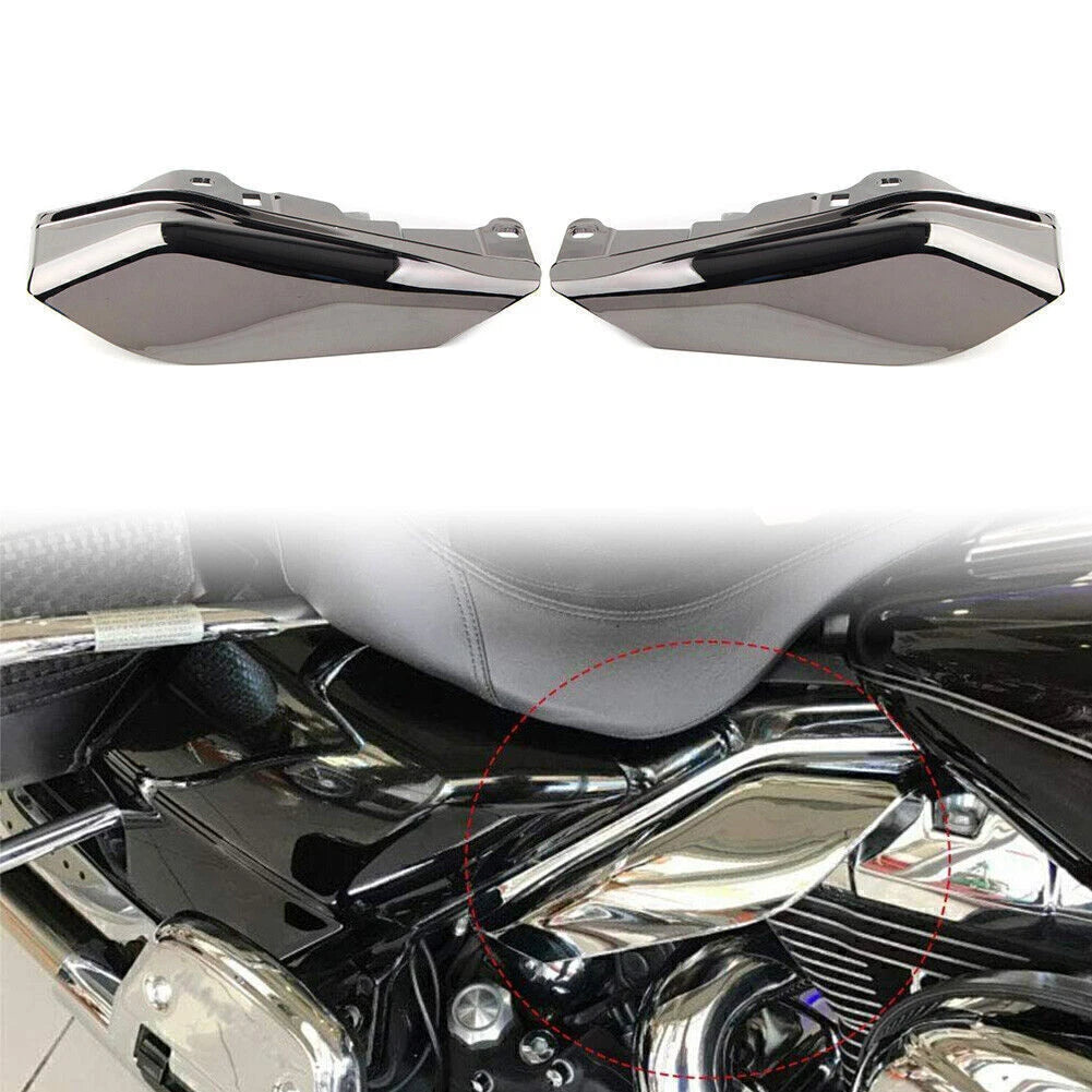 2PCS Heat Shield Mid-Frame Air Deflector Trim For Harley Street Glide 2009-2016