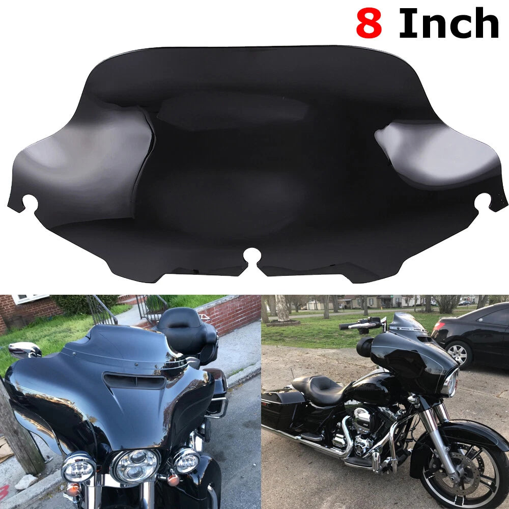8" Wave Windshield Windscreen For 96-13 Harley CVO Touring Street Electra Glide
