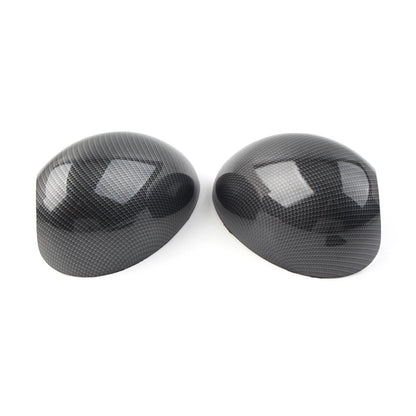 2x Carbon Fiber Look Door Wing Mirror Cover For Mini R55 R56 R57 R58 R59 R60 R61