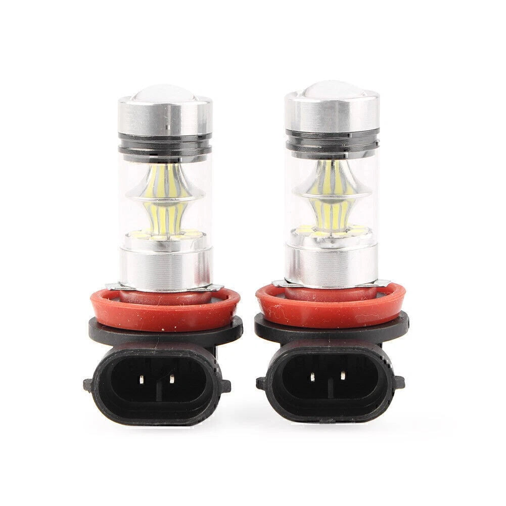 2Pcs H8 White High Power COB LED Bulb Fog/Driving 3030 SMD Head Light Projection