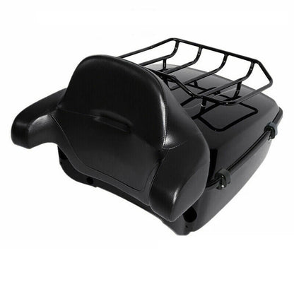 King Trunk Backrest Solo Mount Rack Fit For Harley Electra Road Glide 2014-26 US