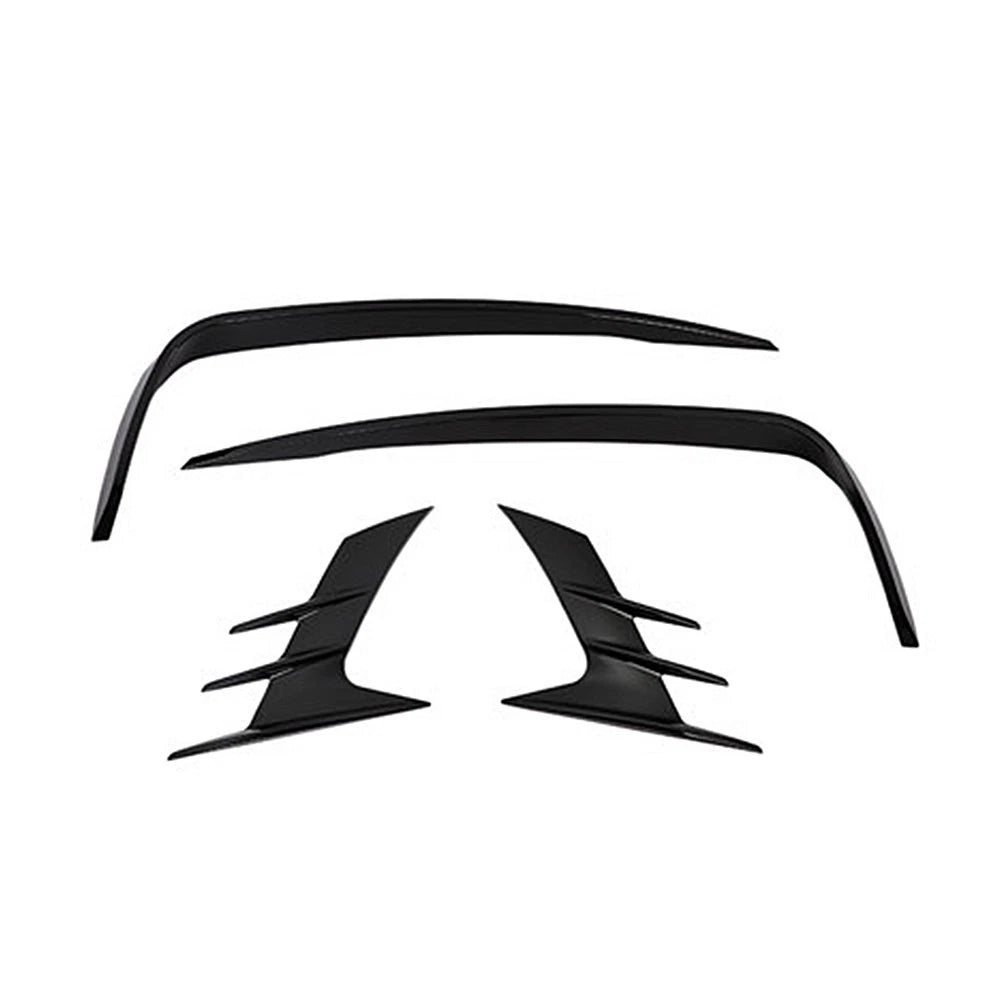 Front Fog Light Lamp Eyebrow Cover Trim For Honda Accord 2018-2020 Black 4Pcs