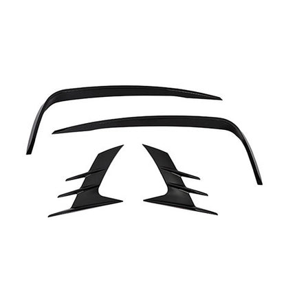 Front Fog Light Lamp Eyebrow Cover Trim For Honda Accord 2018-2020 Black 4Pcs
