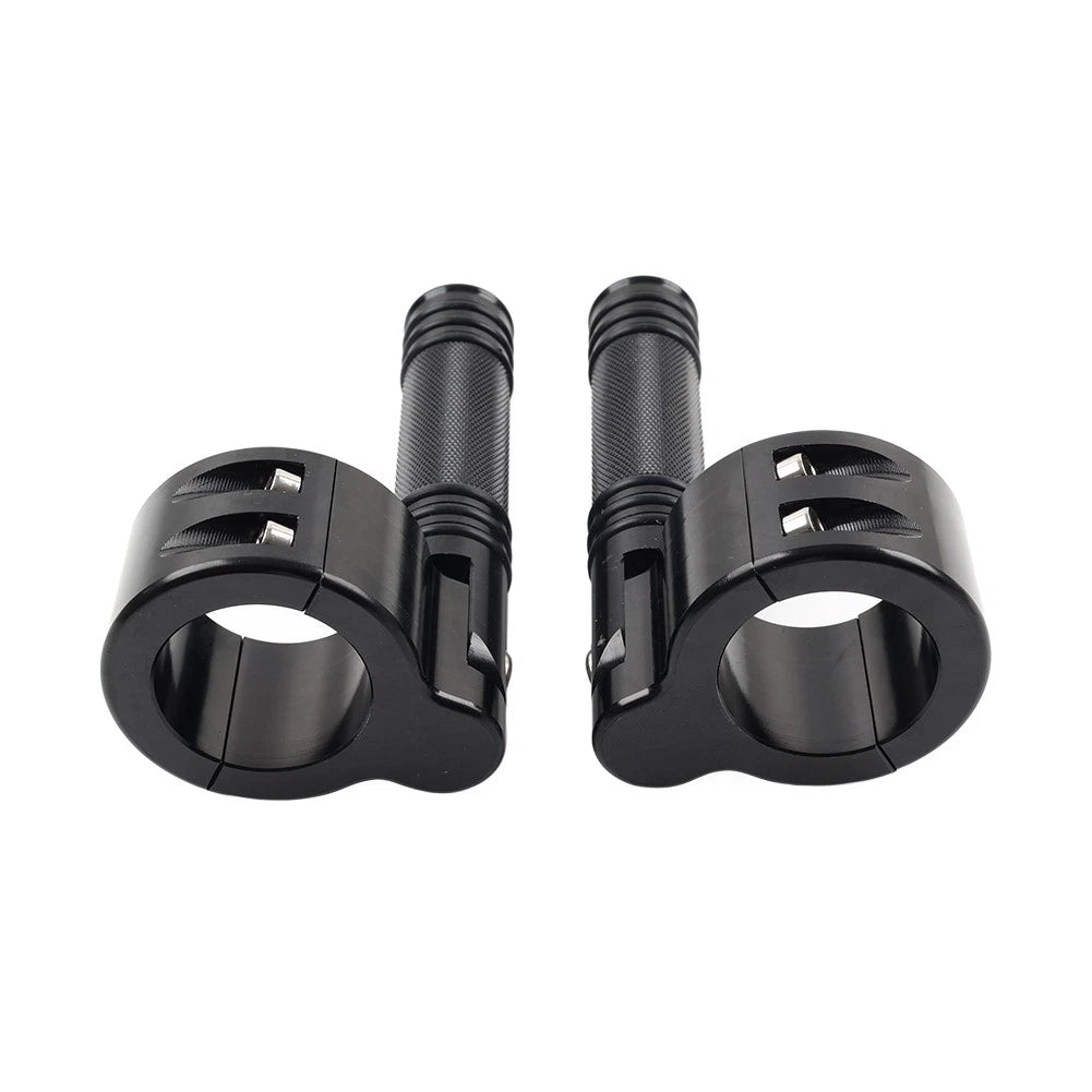 Black Motorcycle 1-1/2" 38MM Engine Crash Bar Highway Footpeg Clamp For Harley