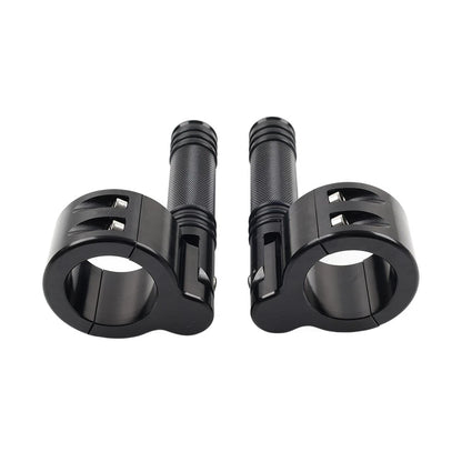 Black Motorcycle 1-1/2" 38MM Engine Crash Bar Highway Footpeg Clamp For Harley