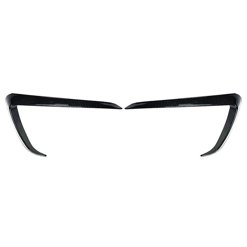 Front Fog Light Lamp Eyebrow Cover Trim Carbon Fiber For Tesla Model Y 2020-2023