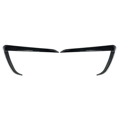 Front Fog Light Lamp Eyebrow Cover Trim Carbon Fiber For Tesla Model Y 2020-2023