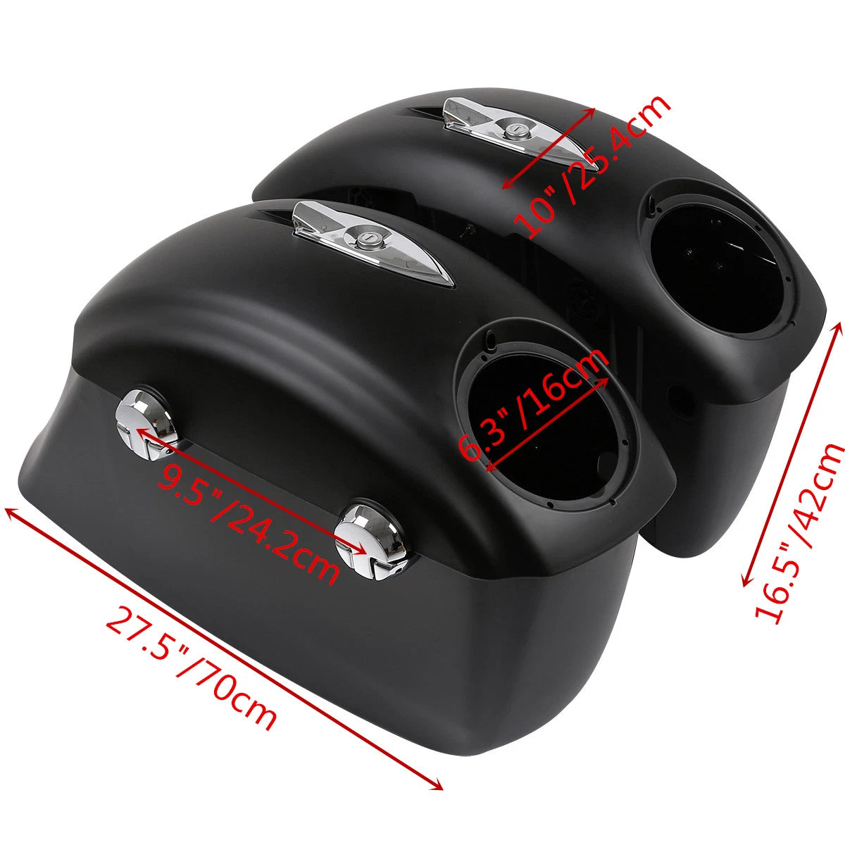 Matt Black Saddlebag Audio Lid Electronic Latch For Indian Chieftain Roadmaster