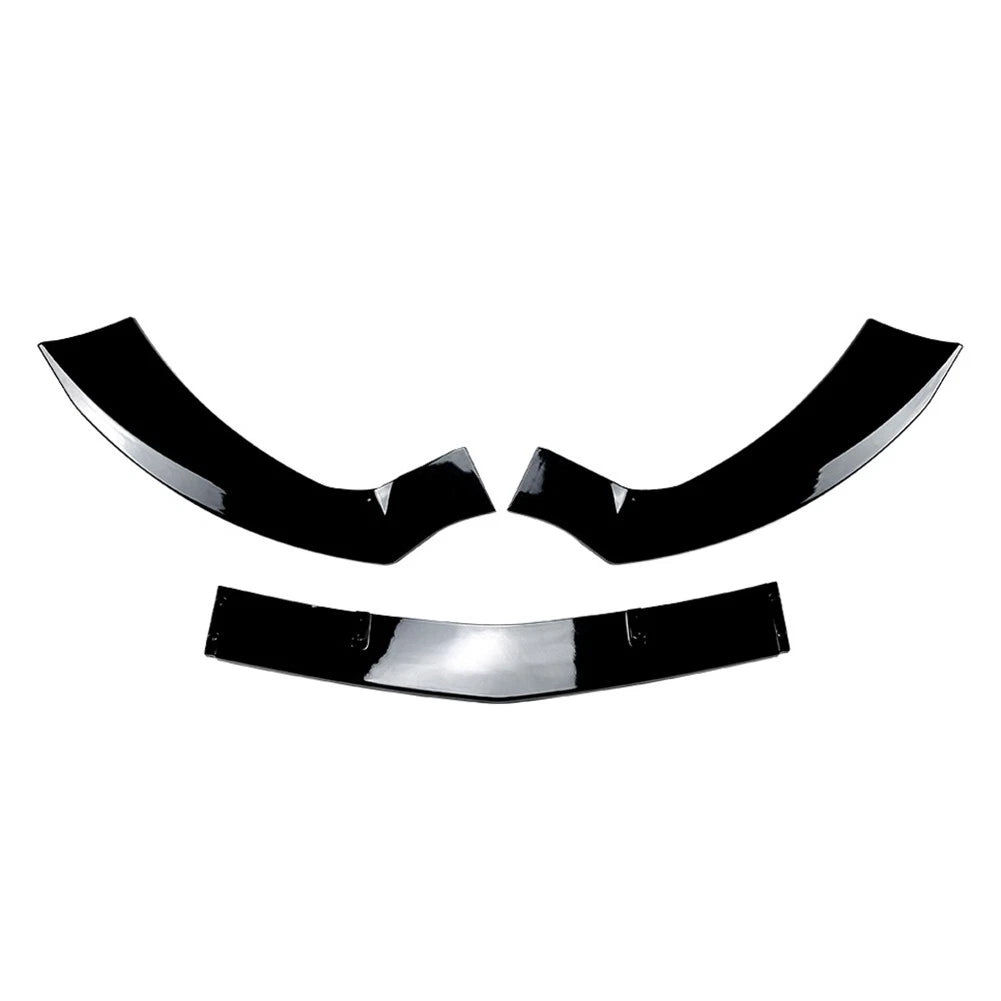Black Front Bumper Splitter Spoiler Lip For Mercedes Benz CLA Class C117 2013-15
