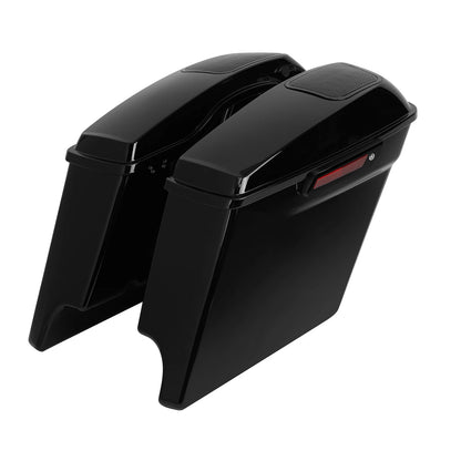 5" Hard Saddlebags 6x9" Lid & Conversion Brackets For Harley Softail FLST 84-17