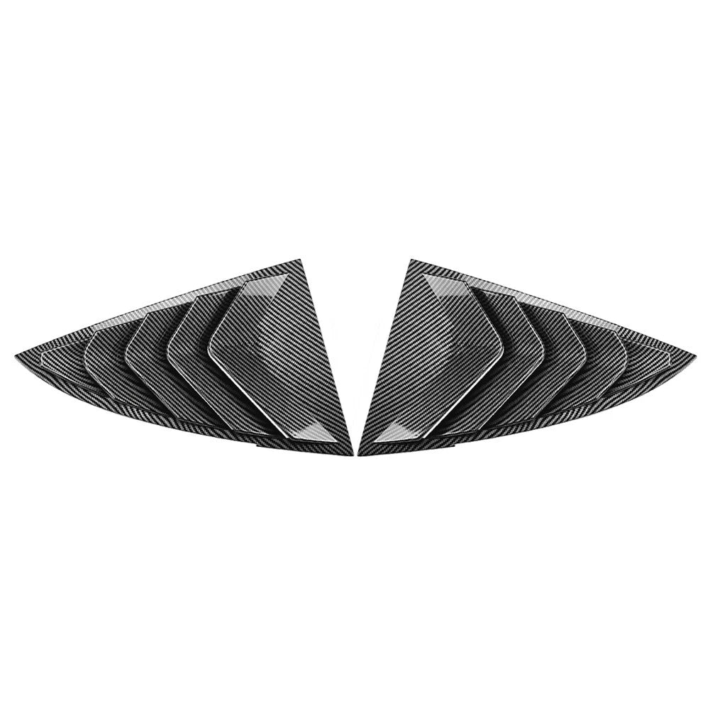 2pcs ABS Rear Window Side Vent Shutter Louver Cover Trim For Tesla Model 3