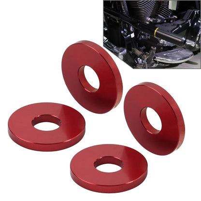 4X Engine Saddlebag Crash Bar Decorative Spacer For Harley Road Glide Red