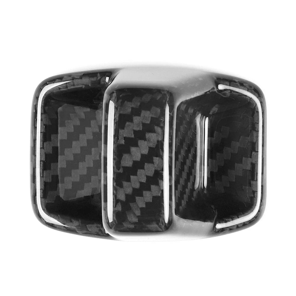 Gear Lever Shift Knob Cover Trim Fit Audi A3 S3 RS3 8Y 20-23 Carbon Fiber Black