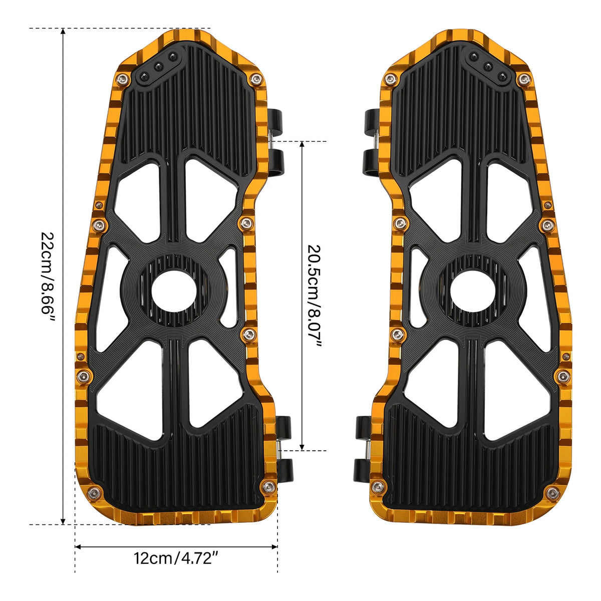 Driver Rider Footboard Floorboard Fit For Harley Electra Glide 09-24 Black Gold