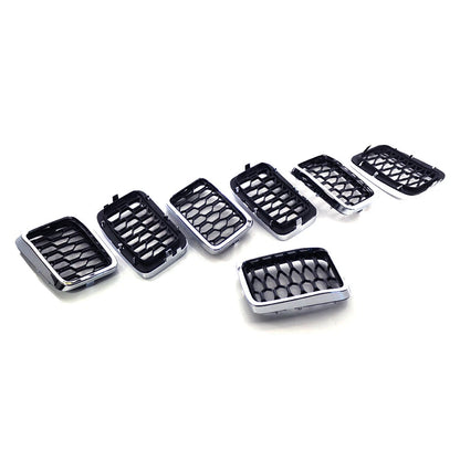 Front Grille Honeycomb Mesh Insert Cover Chrome For Jeep Grand Cherokee 17-21 US