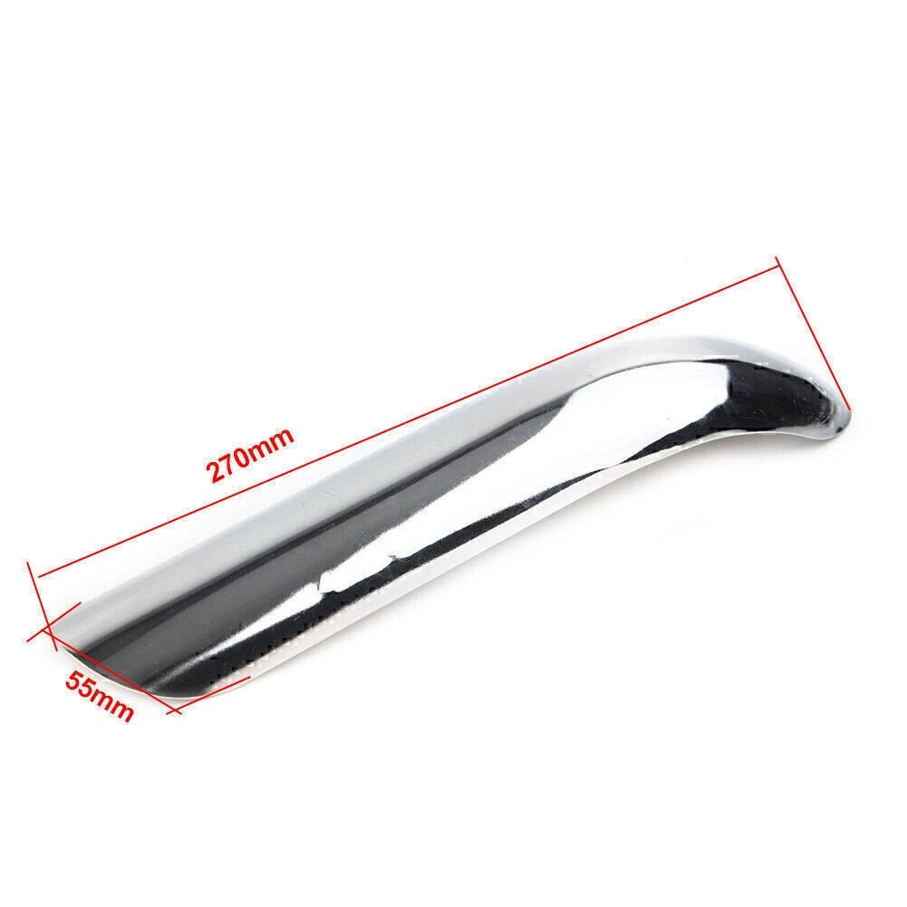 Curved Black Exhaust Muffler Pipe Heat Shield Cover Steel Heel Guard For Harley