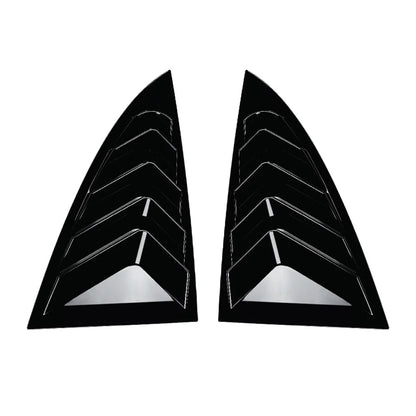 Rear Window Louver Shutter Cover Trim For Tesla Model 3 2024-2025 Glossy Black