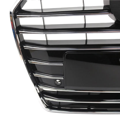 1 Piece Front Bumper Grille Radiator Grill Chrome For Audi A6 S6 C7 2016-2018