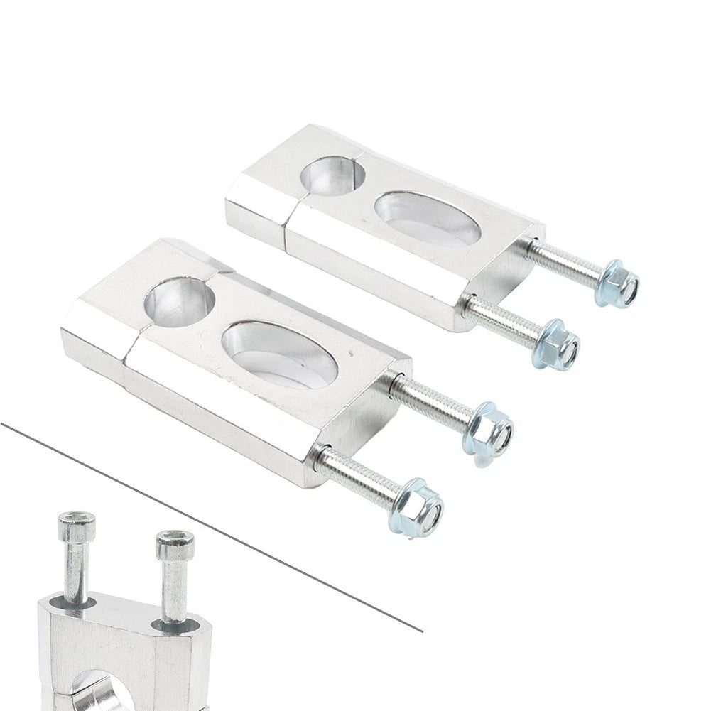 22mm 7/8'' Motor HandleBar Mount Clamp Risers For 50-125cc Dirt Pit Bike Silver