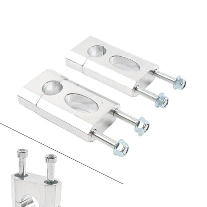 22mm 7/8'' Motor HandleBar Mount Clamp Risers For 50-125cc Dirt Pit Bike Silver