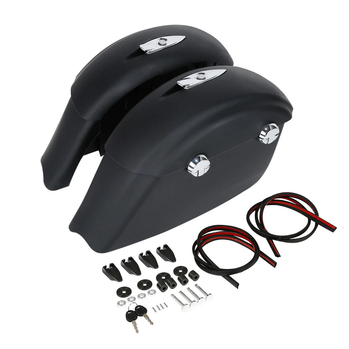 Matte Hard Saddle Bags Electronic Latch For Indian Chieftain Dark Horse 16-18 US