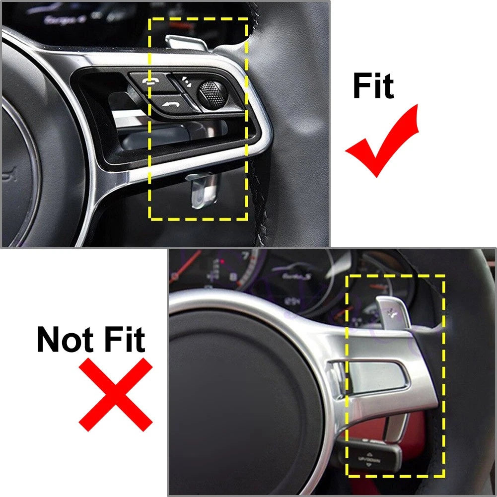 2 Pcs Steering Wheel Shift Paddle Shifter Extension For Porsche Panamera Macan