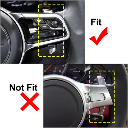 2 Pcs Steering Wheel Shift Paddle Shifter Extension For Porsche Panamera Macan