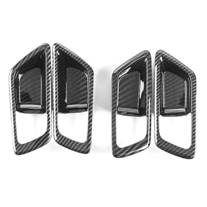 4x Inner Door Handle Bowl Cover Trim for Toyota CHR C-HR 2016-2021 Carbon Fiber