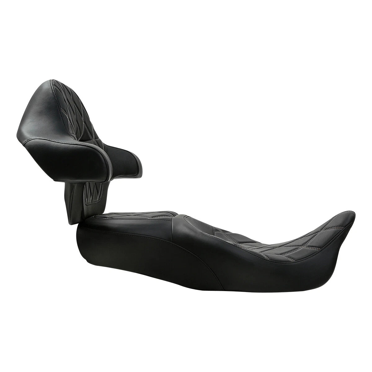 Driver Passenger Seat King Backrest Pad Fit For Harley Touring Road Glide 14-23