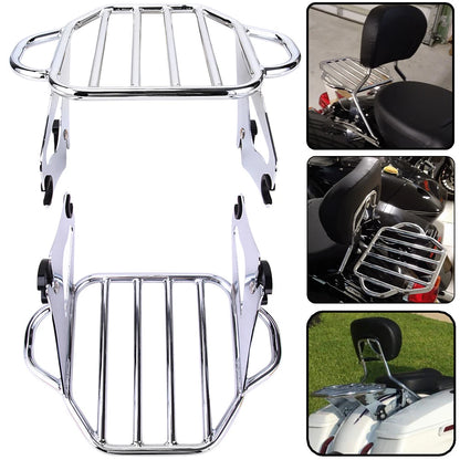 Detachable Two-Up Luggage Rack For Harley Touring Road King Street Glide 09-22