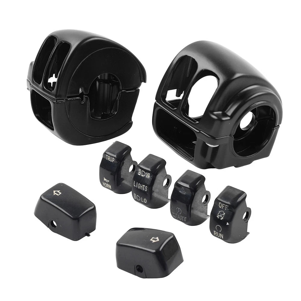 Hand Control Switch Housing Cover W/ Button Cap For Harley Vrod Dyna Sportster
