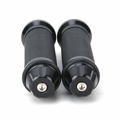 Black Motorcycle Hand Grips Rubber Gel 7/8" For Honda Suzuki Kawasaki Yamaha