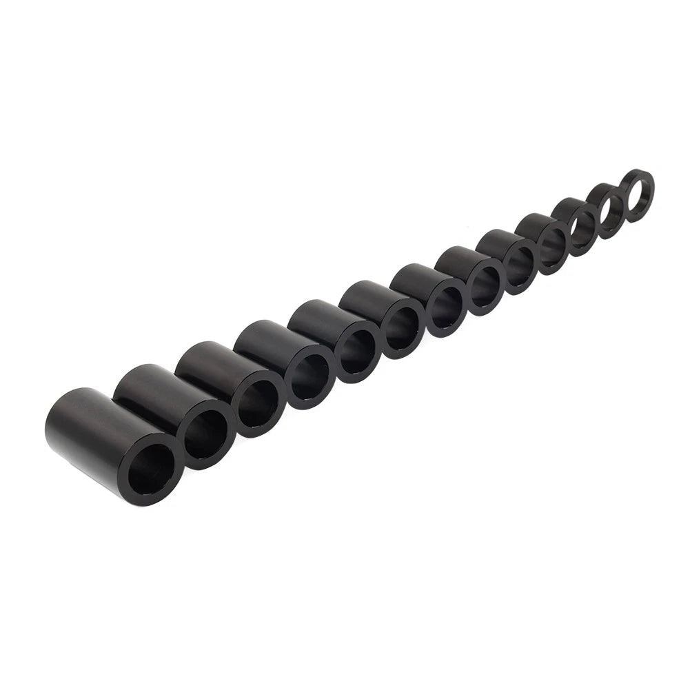 Black Wheel Axle Spacer Kit ID 3/4" OD 1 1/8" For Harley Softail Dyna Road King