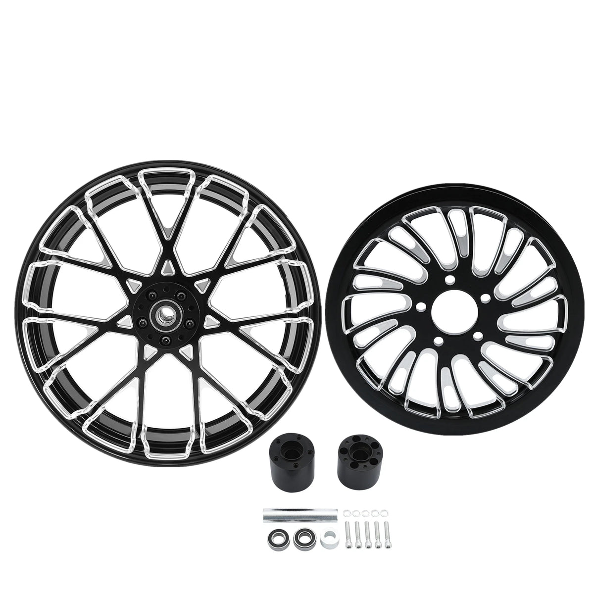 18'' Rear Wheel Rim Hub Disc & Belt Pulley Fit For Harley Electra Glide 1997- 20