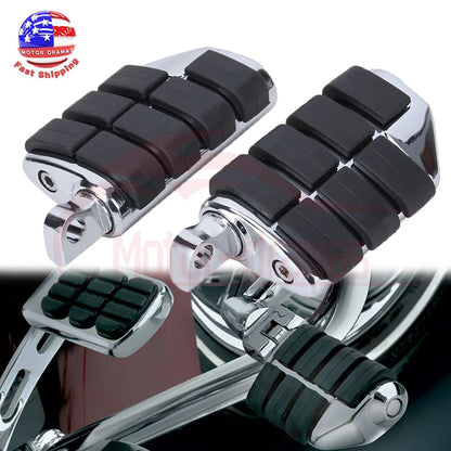 Anti Vibration Rubber Lion Paw Foot Rest Pegs Fit For Harley Softail Dyna Chrome