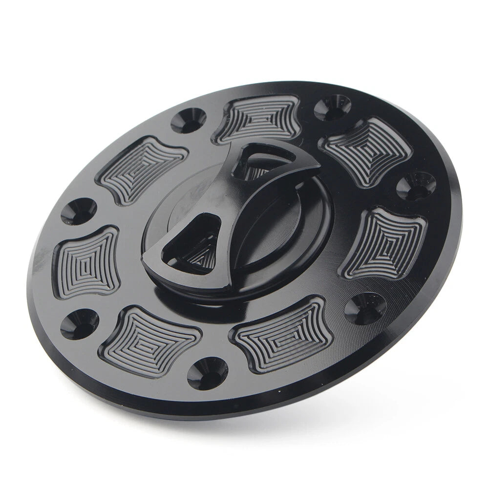 Fuel Gas Tank Cap Cover For Kawasaki NINJA 500 ZX-6 ZX-7 ZX-9 ZRX-1100 GPZ500 bk