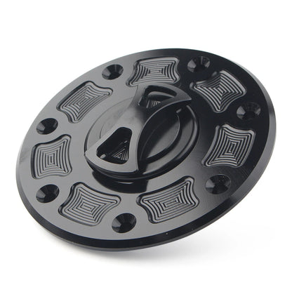Fuel Gas Tank Cap Cover For Kawasaki NINJA 500 ZX-6 ZX-7 ZX-9 ZRX-1100 GPZ500 bk