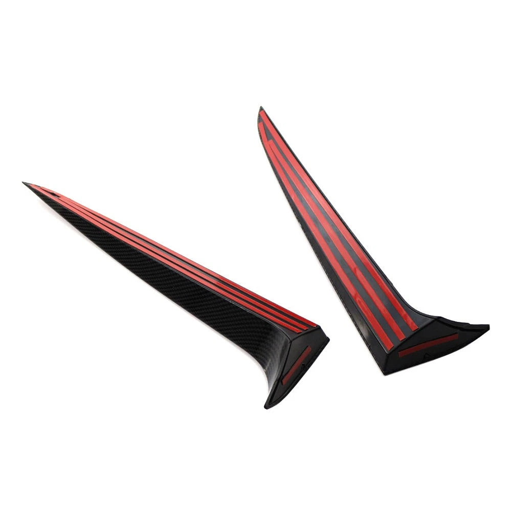 2pcs Rear Window Side Spoiler Canard Splitter Trim For BMW X3 F25 2011-2017