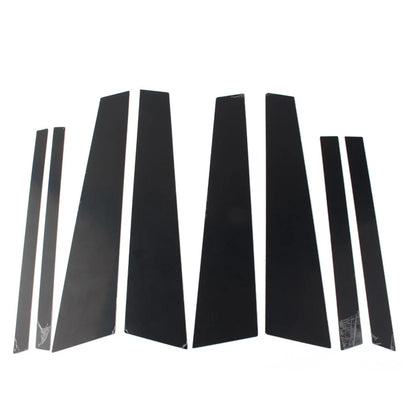 8 Pcs Car Bright Black Door Window Pillar Post Cover Trim For BMW X3 F25 2011-17