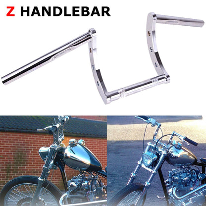 1'' Motorcycle Handlebars ZBar Drag Bars For Harley Honda Chopper Cruiser Bobber