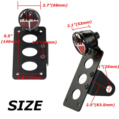 Motorcycle Side Mount License Plate Bracket Tail Light Holder For Harley Chopper