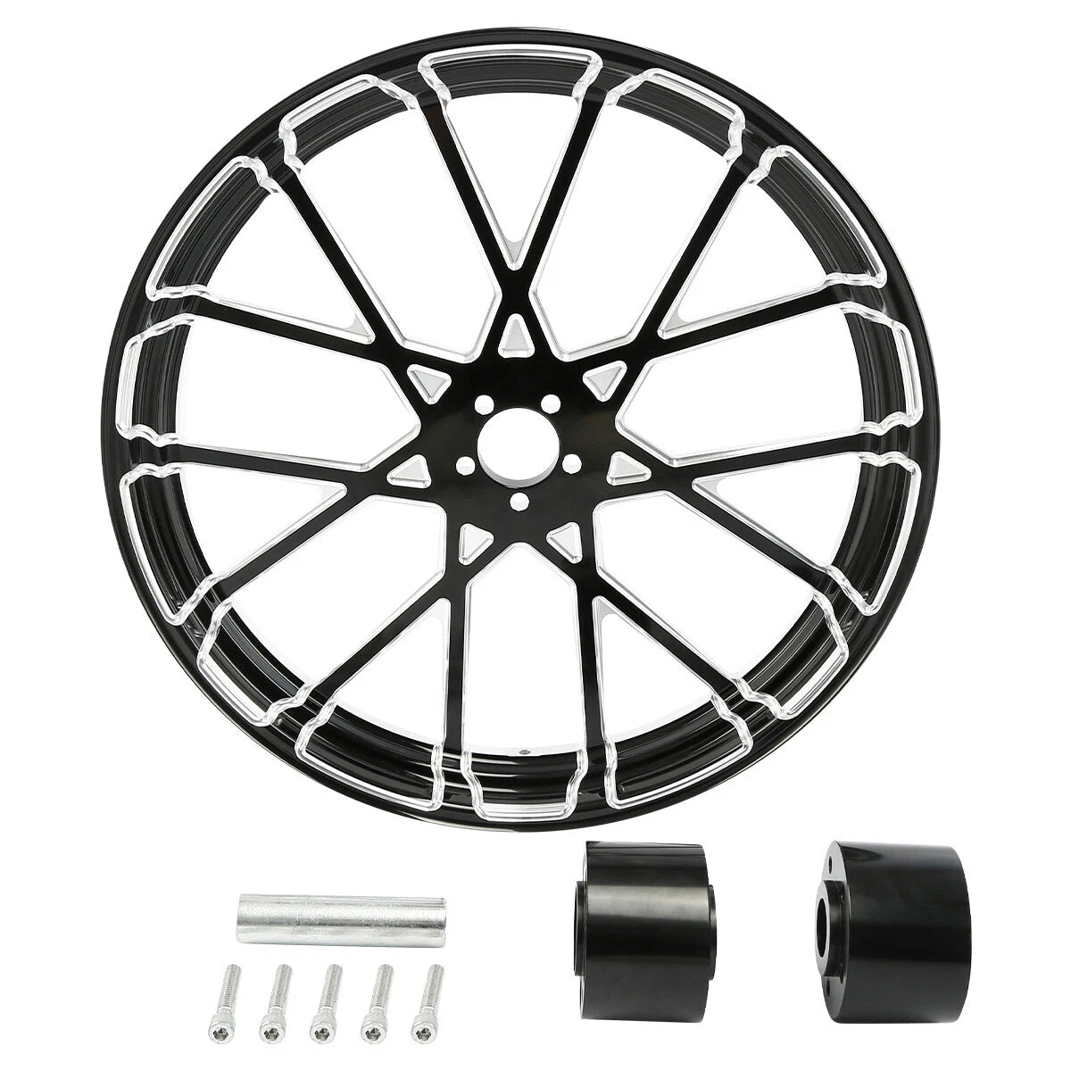 21" Front Wheel Rim Dual Hub & Fender Fit For Harley Electra Road Glide 2008-13
