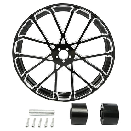 21" Front Wheel Rim Dual Hub & Fender Fit For Harley Electra Road Glide 2008-13