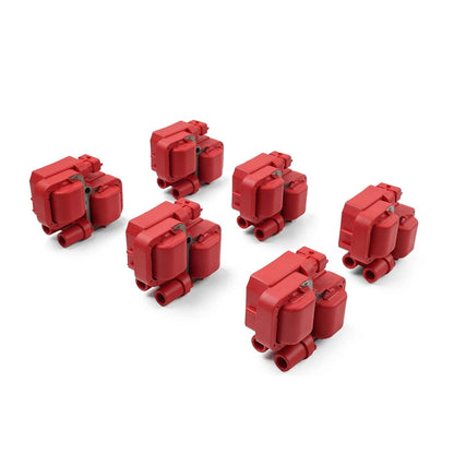 6x Ignition Coil Pack UF359 For Benz E320 ML320 C280 C240 S430 SL500 CLK320 Red