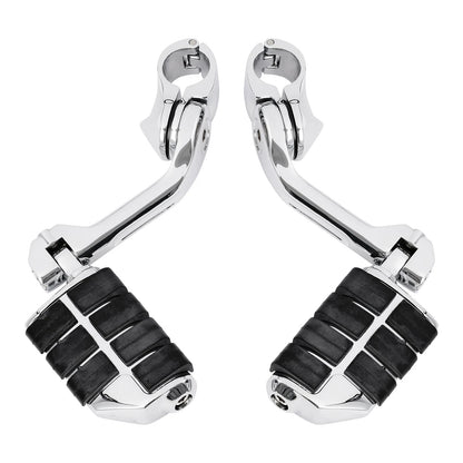32mm Long Highway Foot Pegs Footrests Fit For Harley Touring Electra Road Glide