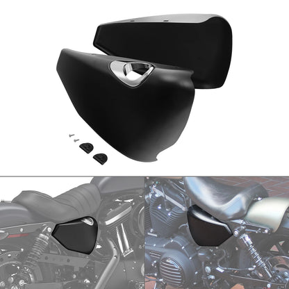 Left Right Battery Side Fairing Covers Fit For Harley Sportster XL883 1200 14-22