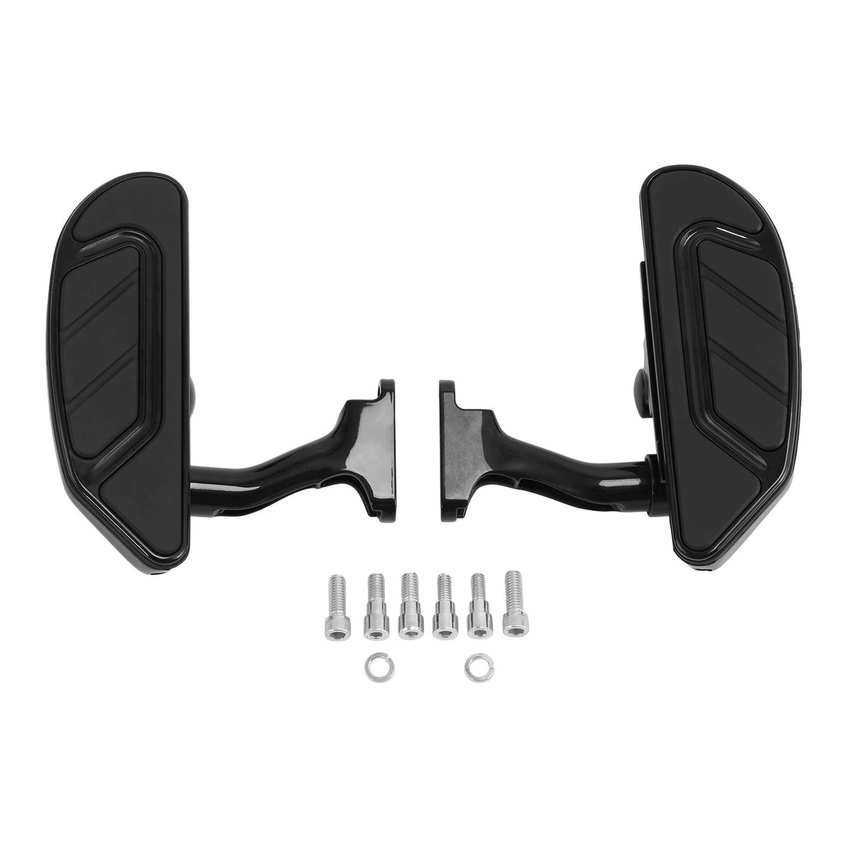 Black Rider Driver & Passenger Floorboards Fit For Harley Electra Glide 93-25 24